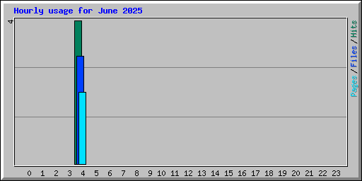 Hourly usage for June 2025