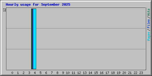 Hourly usage for September 2025